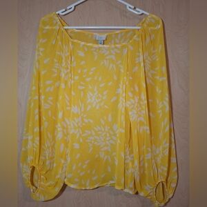 New Day Yellow Floral Women's Top